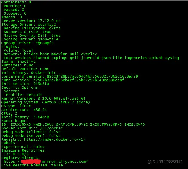 docker 信息