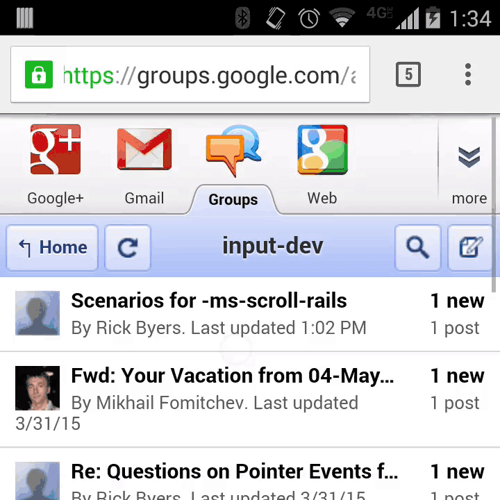 Android Chrome 的下拉刷新