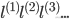 {l^{(1)}}{l^{(2)}}{l^{(3)}}...