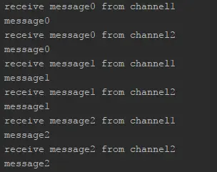 redis pubsub 运行结果
