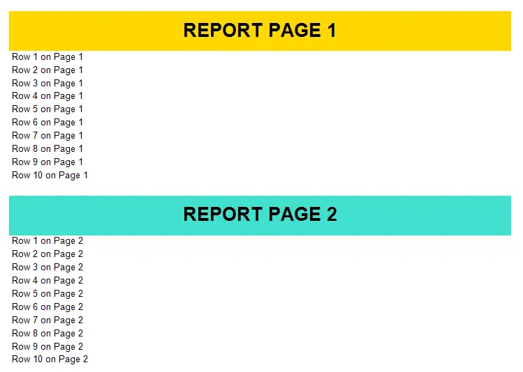 报表打印 页面合并