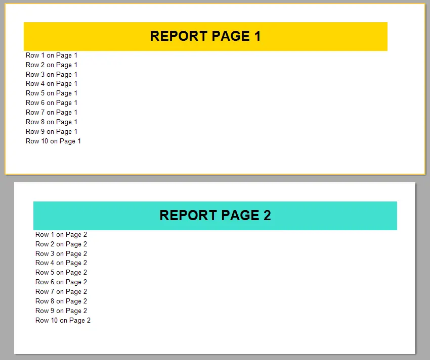 报表打印 页面合并