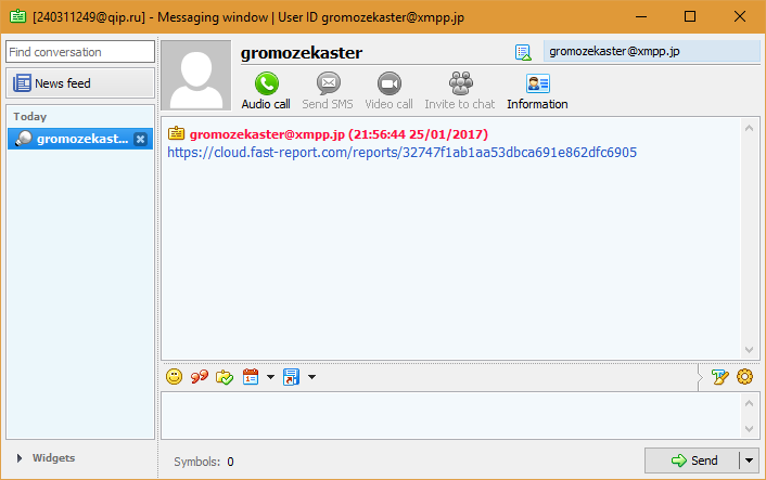 如何将报表导出到Jabber (XMPP)