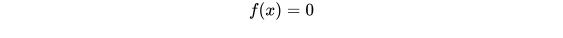 f(x) = 0\\
