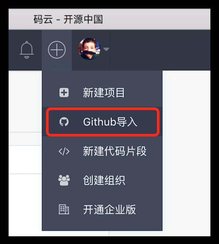 从 github 导入