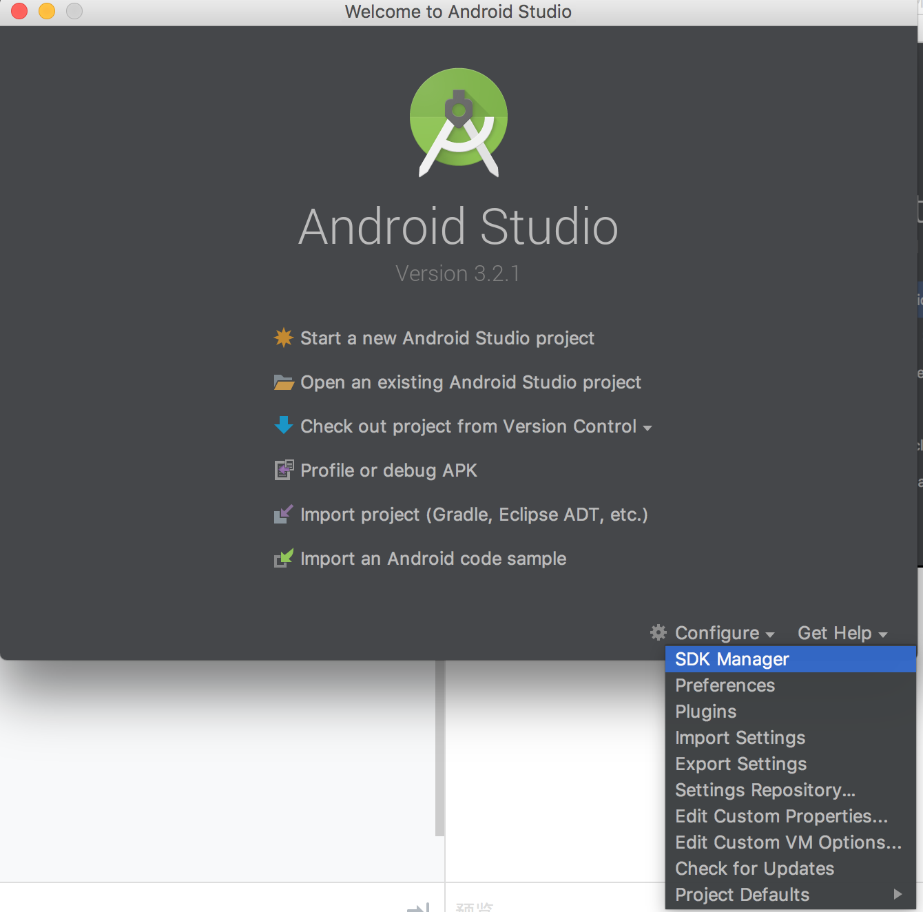 选择进入SDK Manager