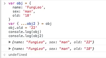 扩展运算符实现对象的深拷贝