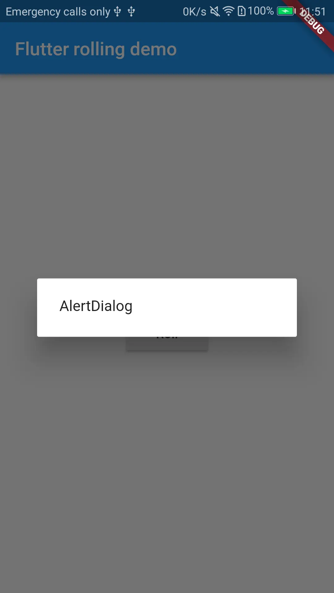 Screenshot with a dialog