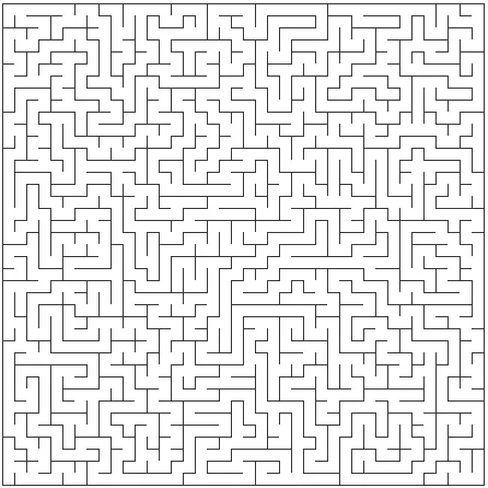 深度优先算法生成的迷宫