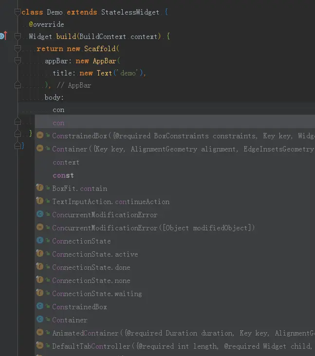 con创建完整的Container