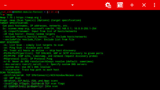 ANDRAX：最新的Android智能手机上的渗透测试平台