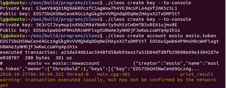 创建eosio.token账号
