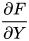 \frac{\partial F}{\partial Y}