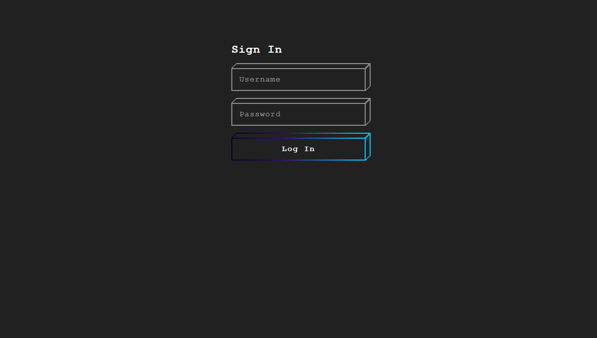 Demo image: Cube Login Form