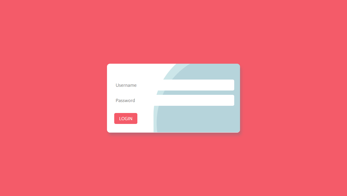 Demo image: Wavy Login Form