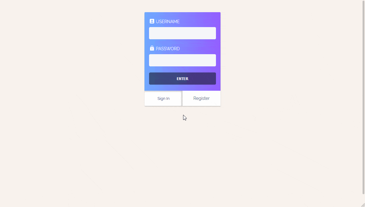 Login Form - GIF Demo