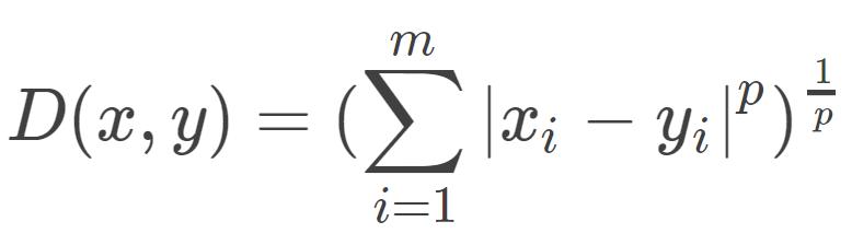闵可夫斯基距离计算公式