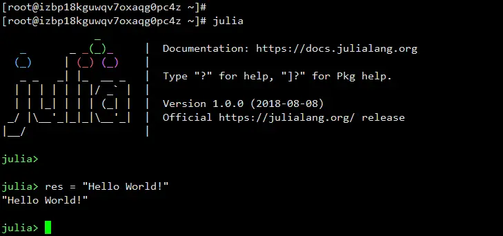 Hello Julia !