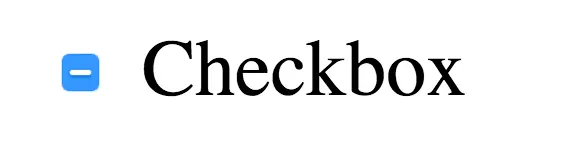 Checkbox in indeterminate state including a dash instead of being empty or including a checkmark