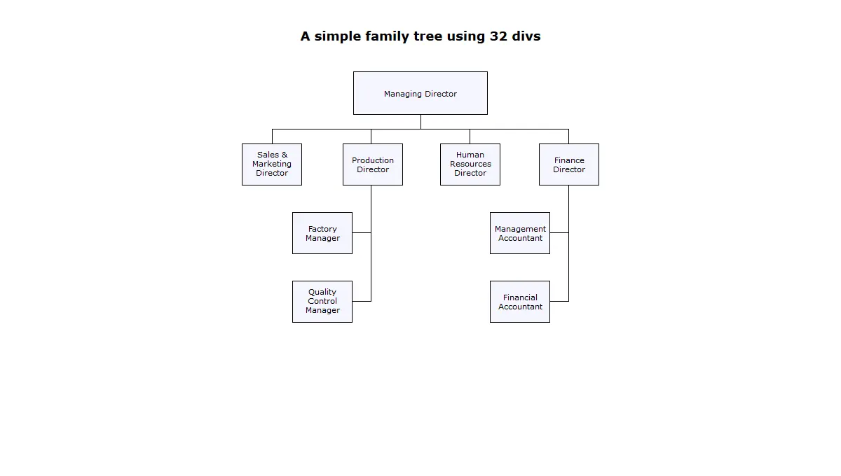 Demo image: CSS Flowchart