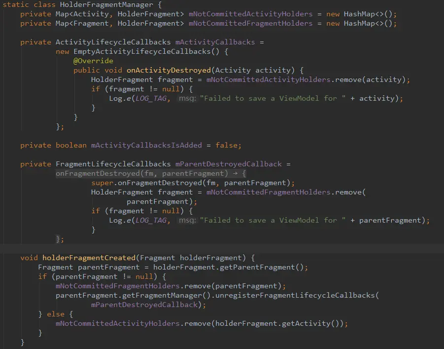 图10.HolderFragmentManager类