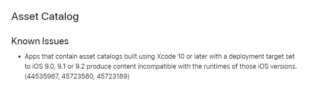 Xcode Release Note