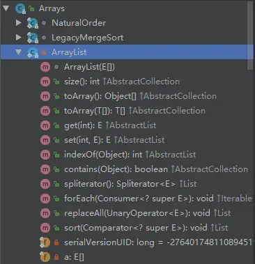 ArrayList在这里是内部类