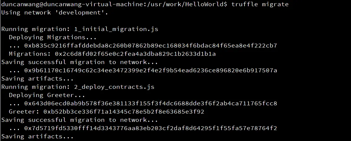 智能合约部署成功