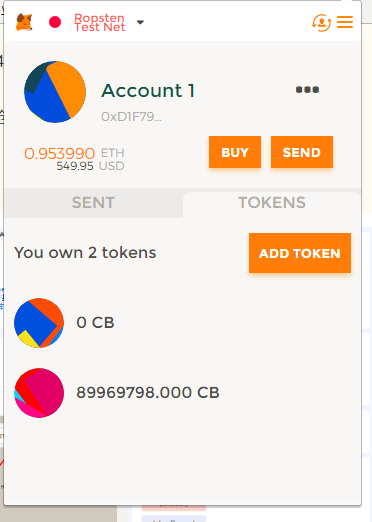 MetaMask的当前账号