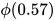 \phi(0.57)