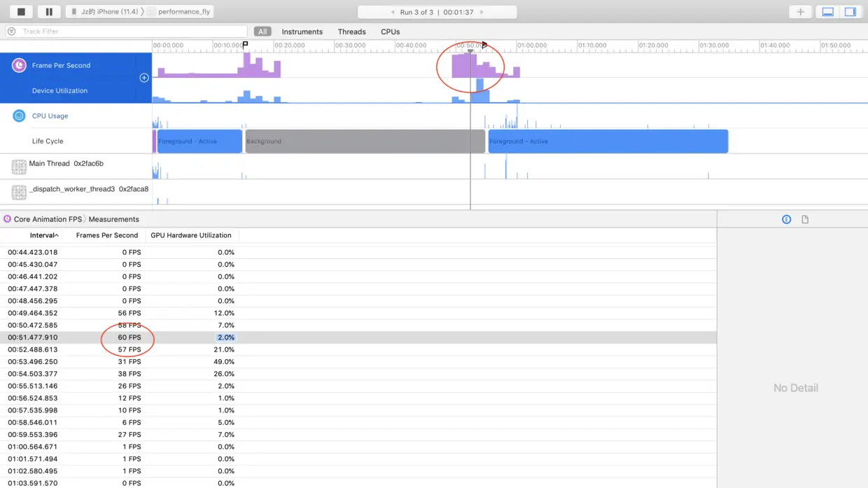 Instruments 的 Core Animation