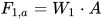 F_{1, a} = W_1 \cdot A