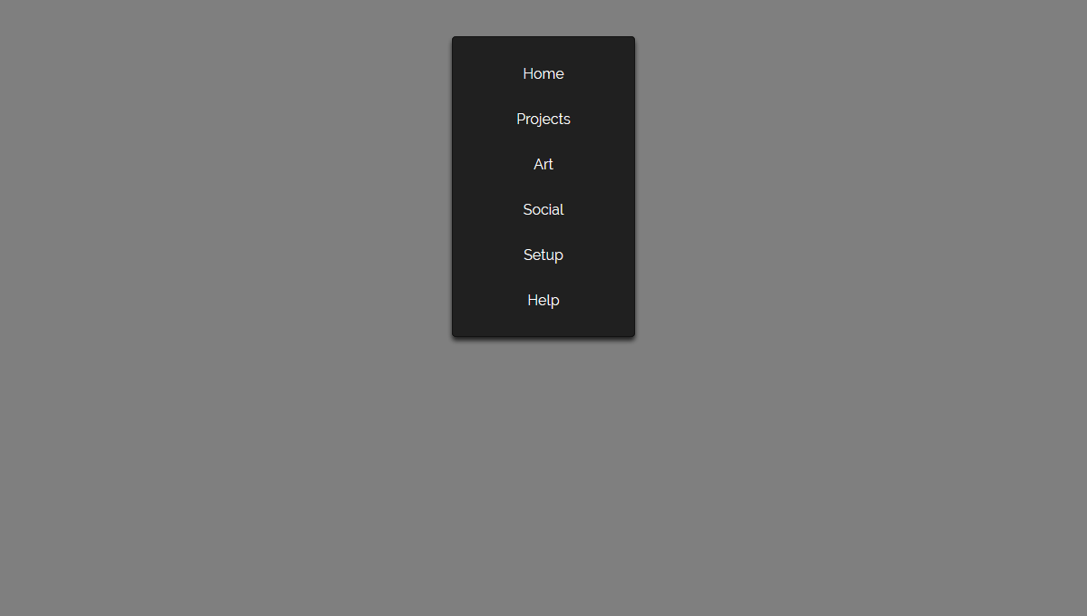 Demo image: CSS Only Navigation for Sidebar