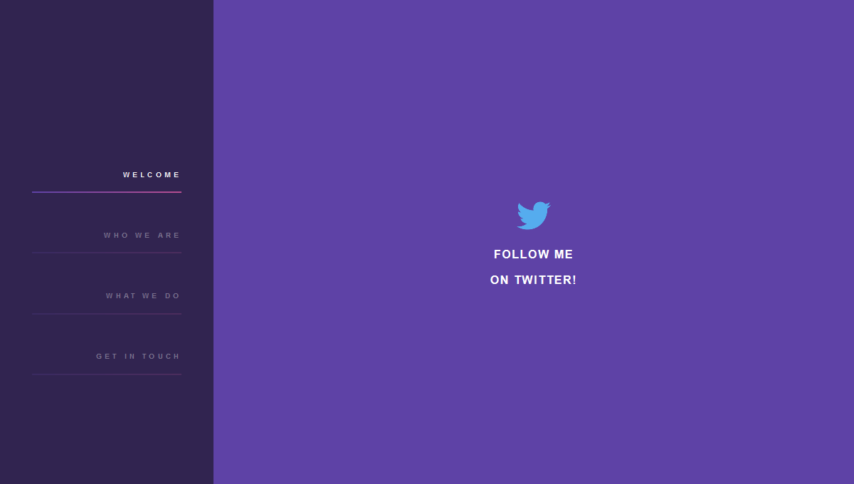 Demo image: Purple Sidebar Menu