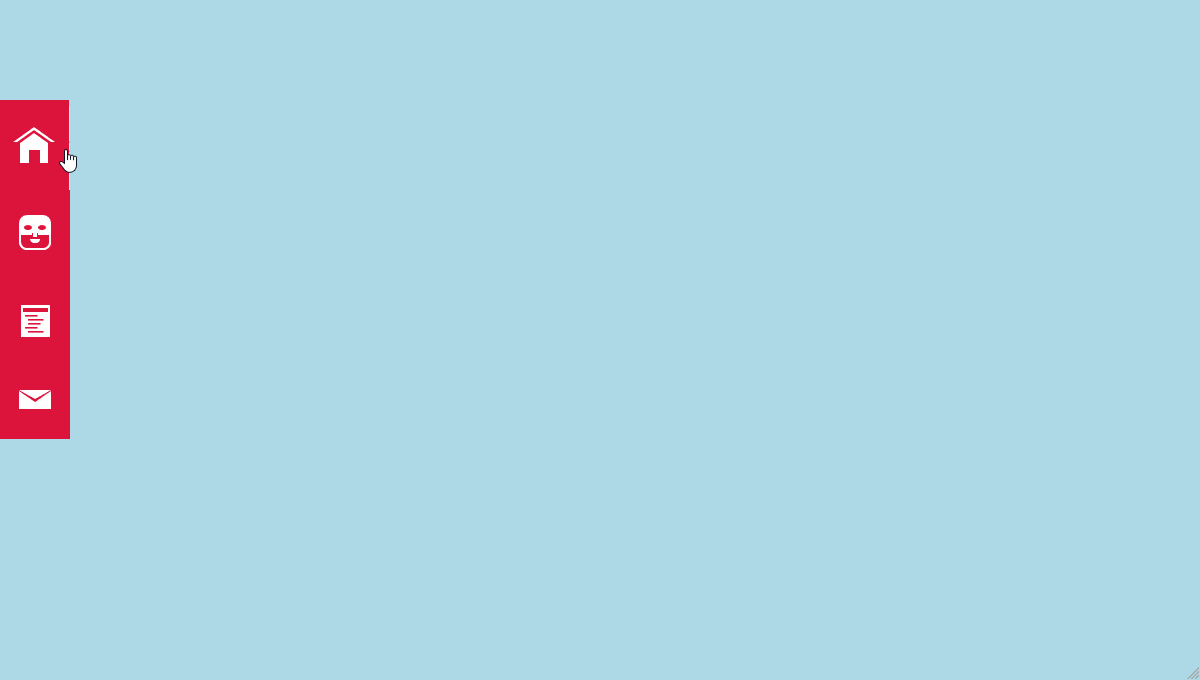 3D Rotating Sidebar Navigation - GIF Demo
