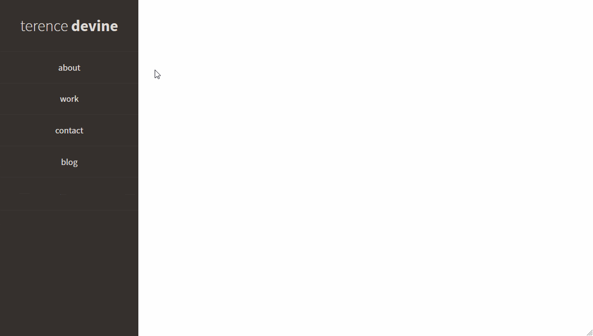 Fixed Navigation Hover Effect - GIF Demo