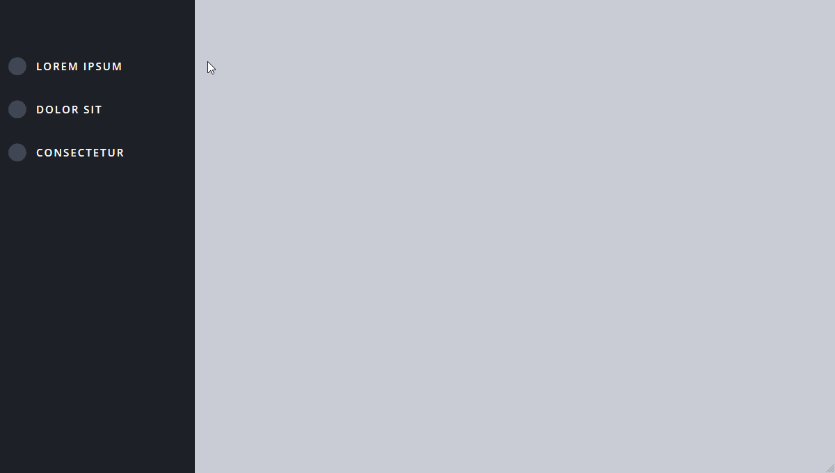 CSS Sidebar Menu - GIF Demo