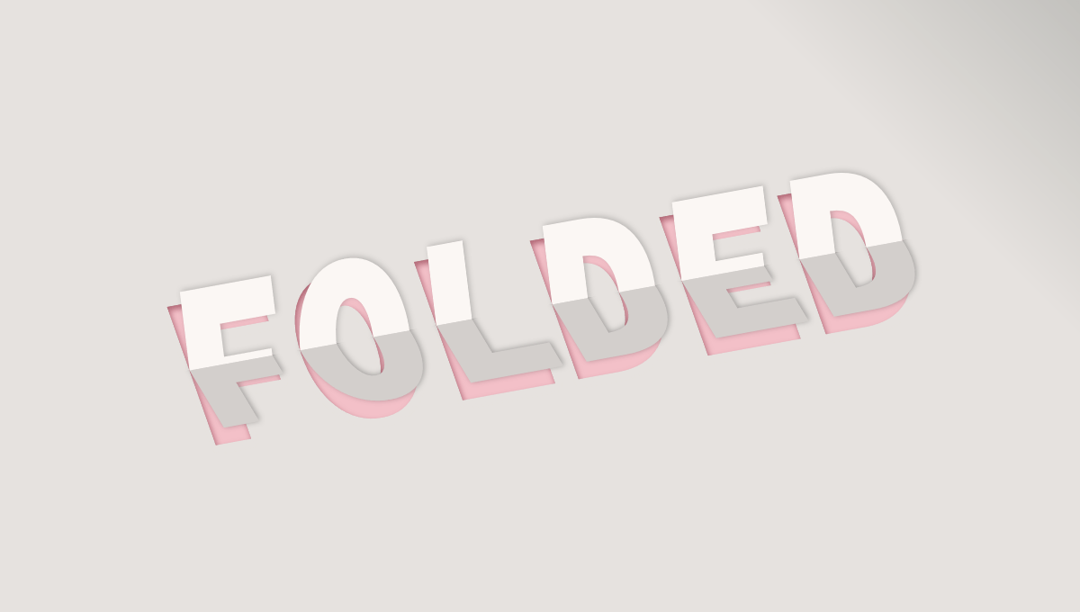 Demo image: CSS Only 3D Paper Fold Text Effect