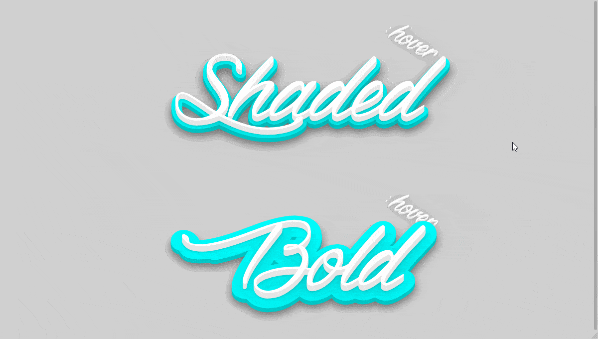 Shaded Text - GIF Demo