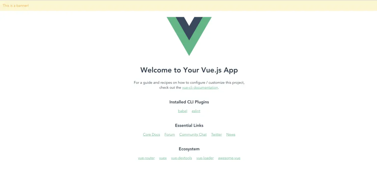 添加Banner后的页面效果