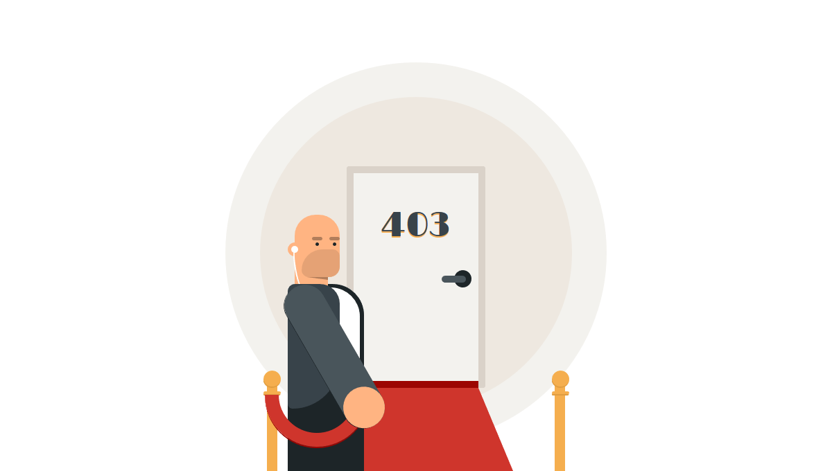 Demo image: The Bouncer at 403 Error Page