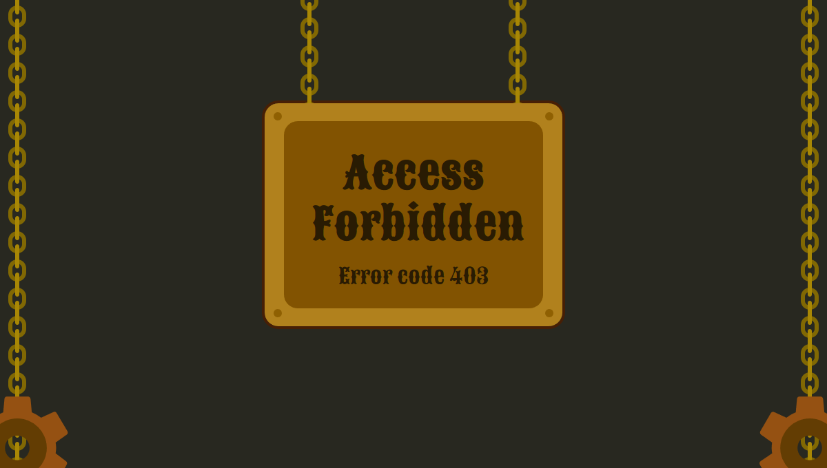 Demo image: 403 Forbidden Page