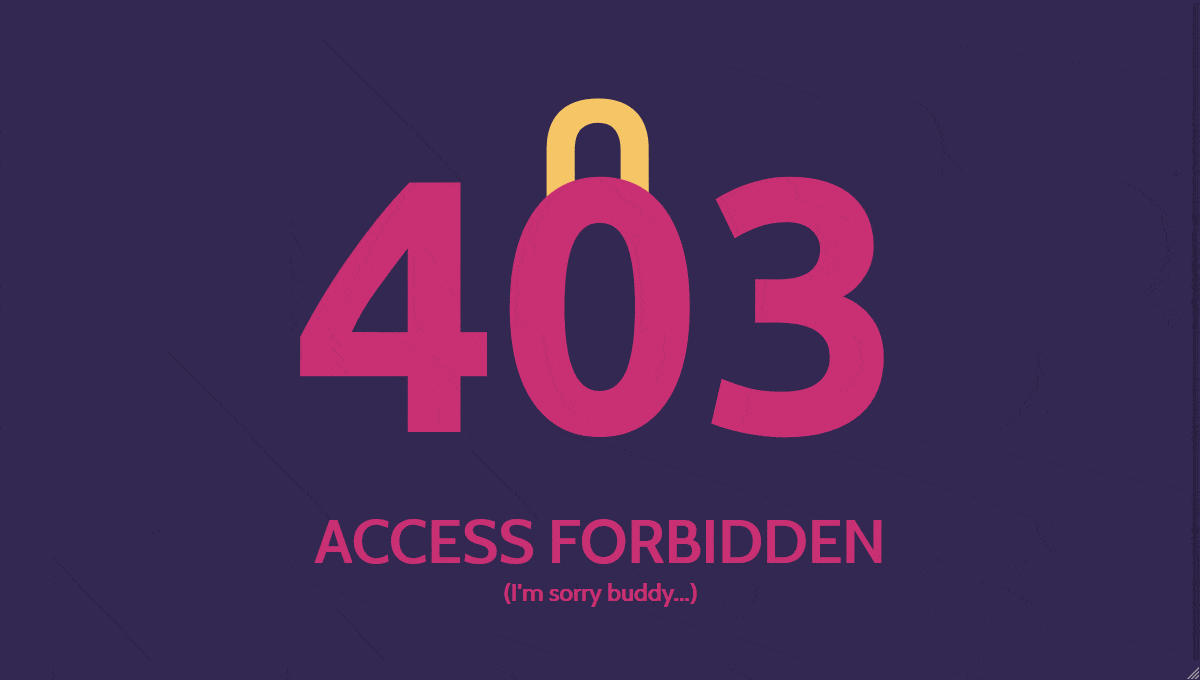 Page 403 - Access Forbidden - GIF Demo