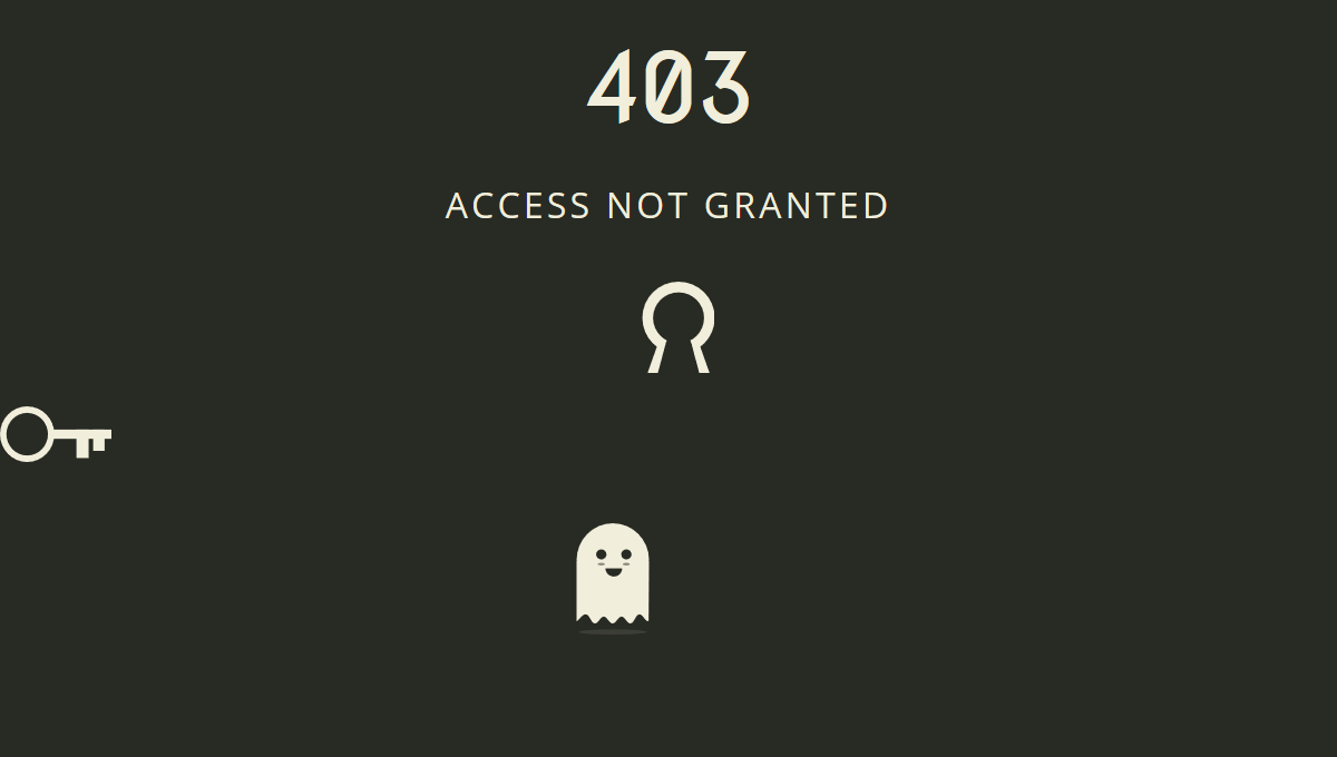 Demo image: Access Not Granted - 403 Page Template