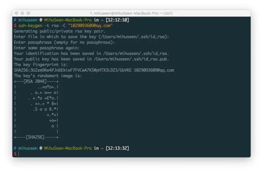 创建本地 SSH keys