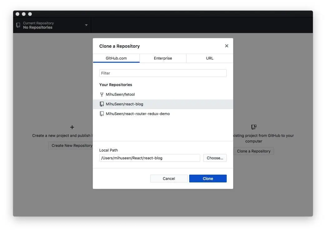Clone 远程仓库到本地