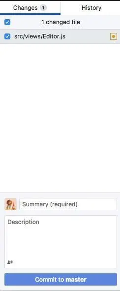 已修改文件列表 与 Commit 操作