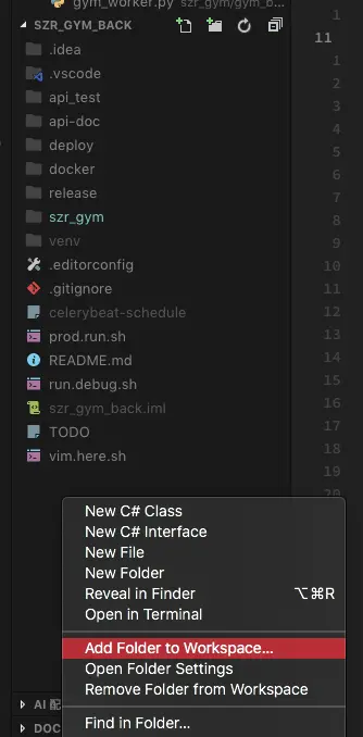 Add Folder to Workspace