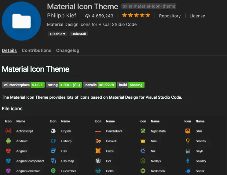 Material Icon Theme