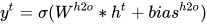 y^{t}=\sigma(W^{h2o}*h^{t} + bias^{h2o})